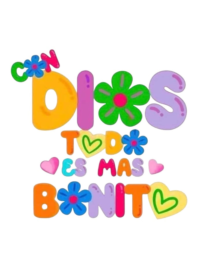 Con Dios todo es mas Bonito wax Bag
