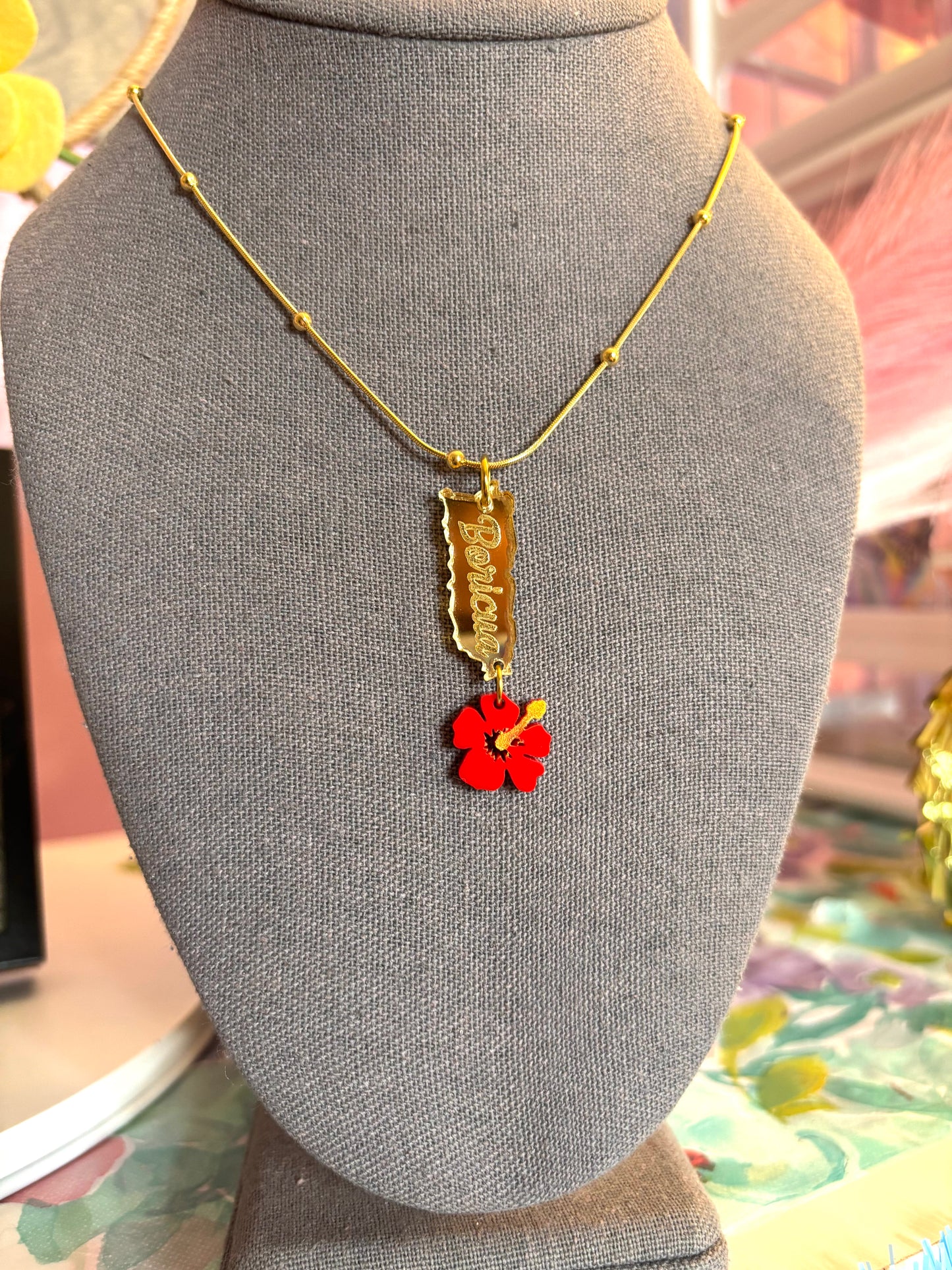 Boricua Amapola necklace