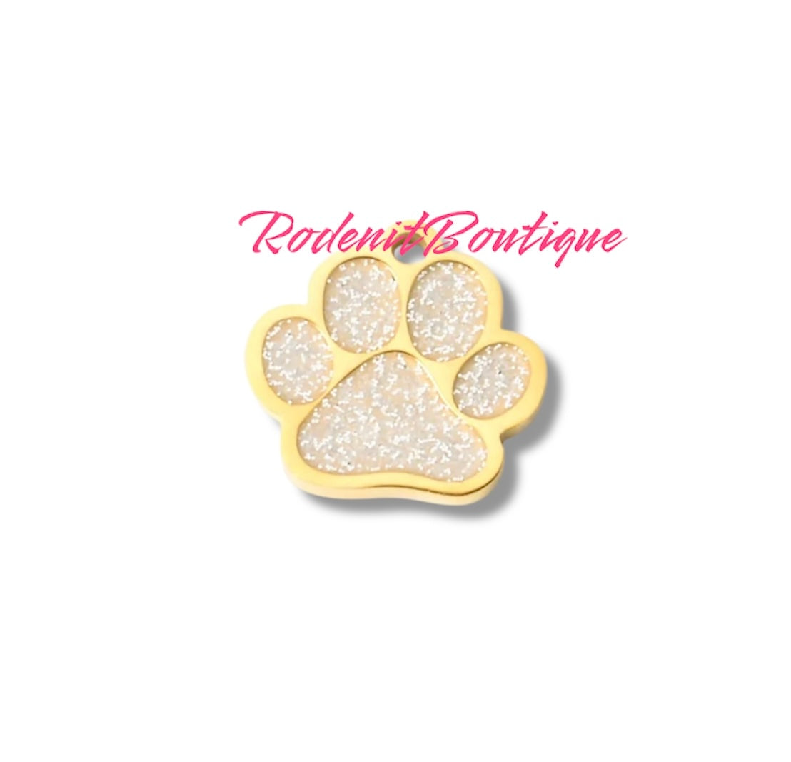 Huella de perrito Blanca Charm π