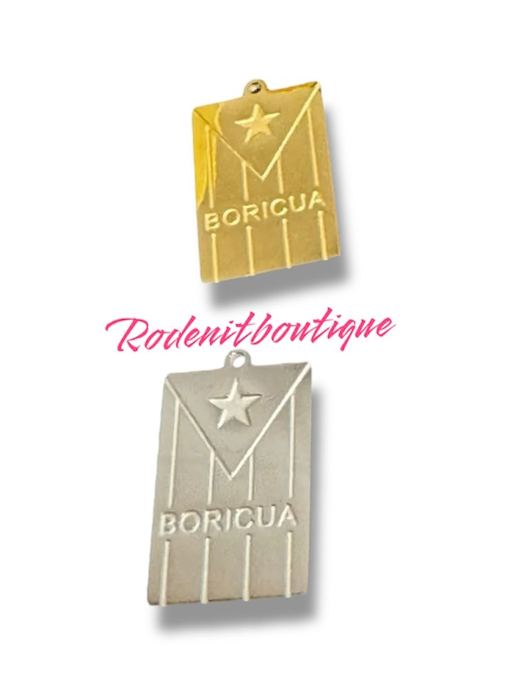 Bandera De Puerto Rico Charm