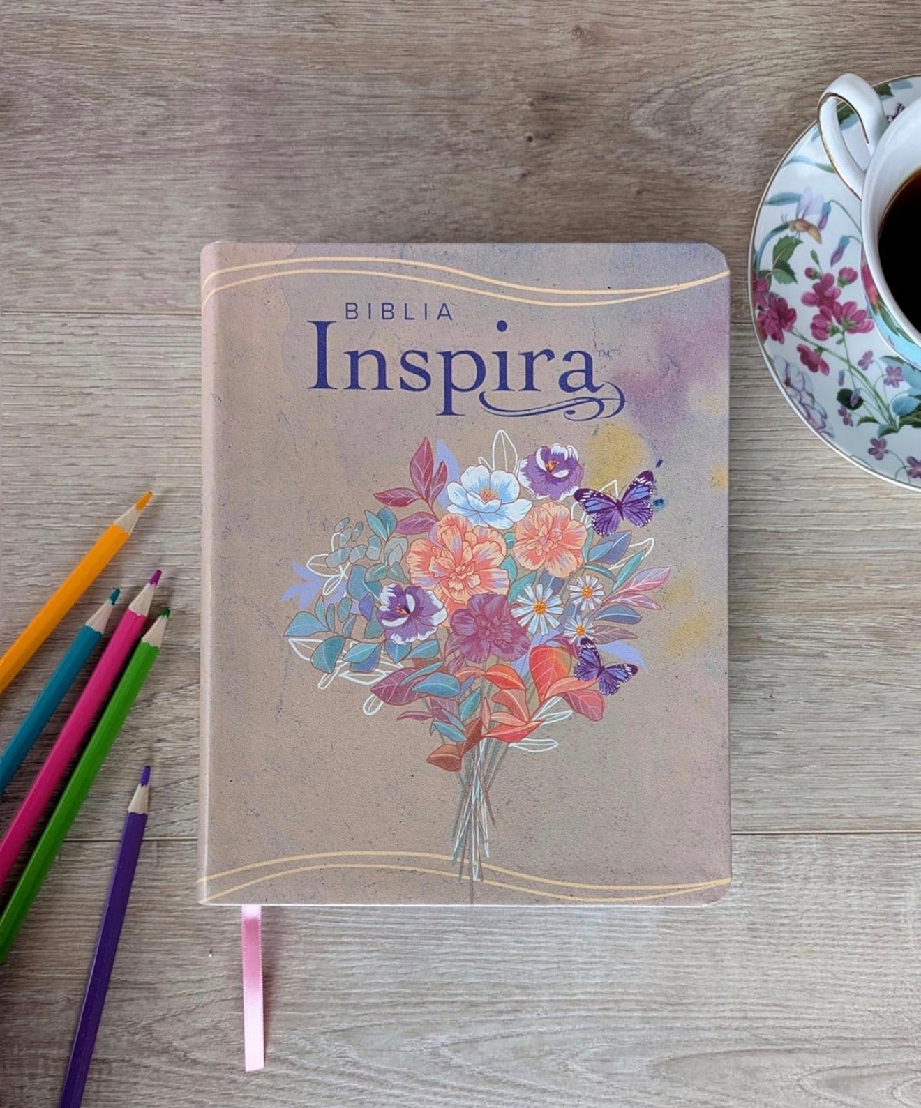 Biblia Inspira NTV con Filament (SentiPiel, Acuarela rosa) (Spanish Edition)