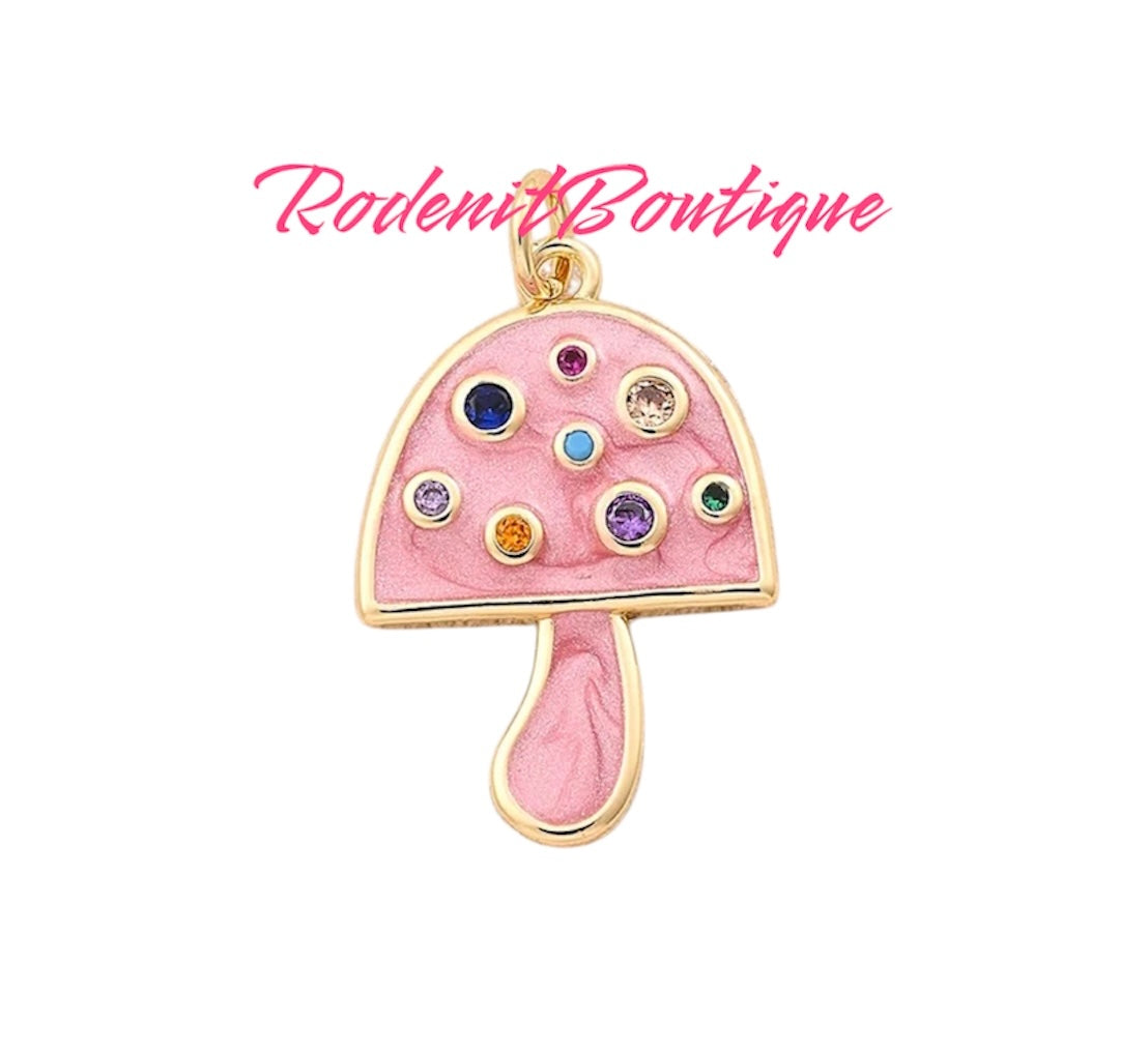 Hongo Rosa charm