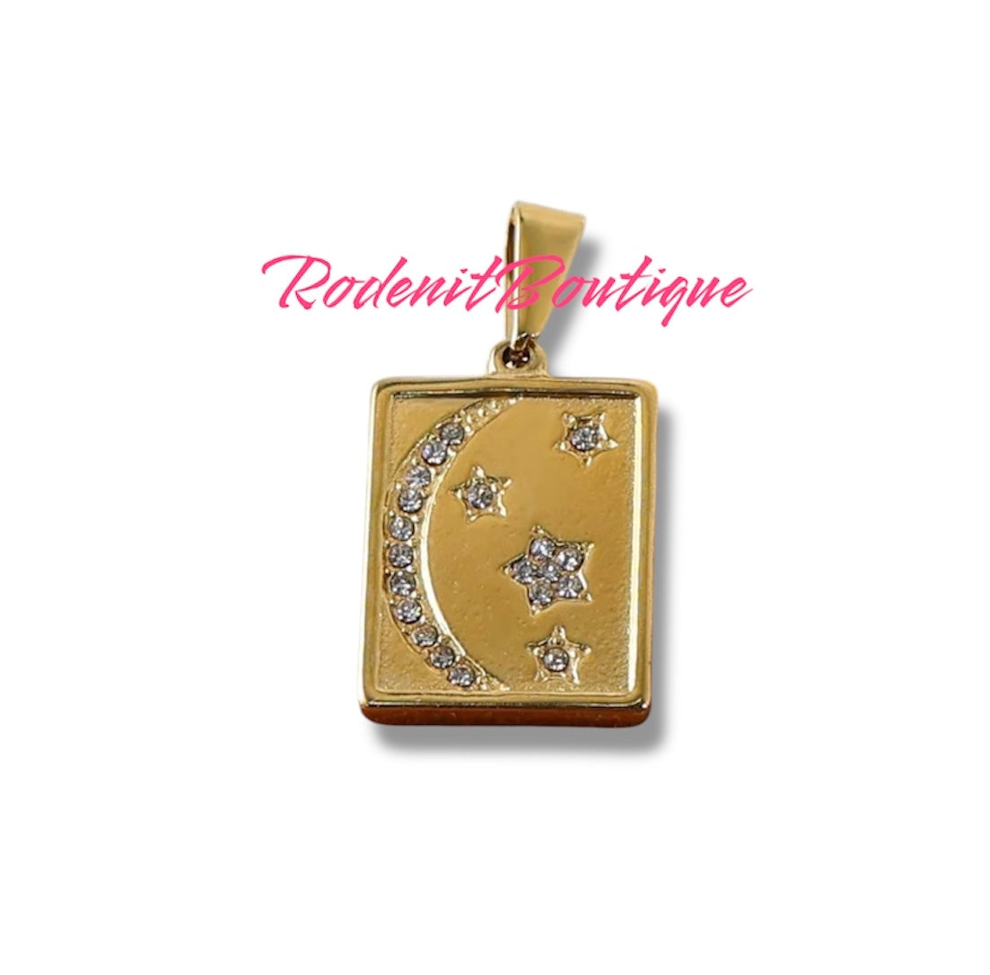 Luna y estrella charm