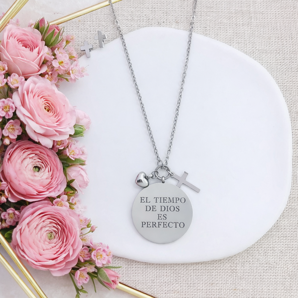 El Tiempo De Dios es Perfecto Necklace set