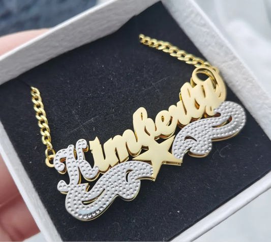 Start necklace 2 tone