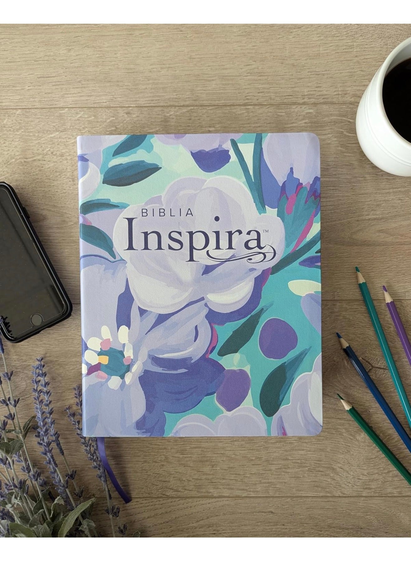 Biblia Inspira NTV, letra grande con Filament (SentiPiel, Ramo azul) (Spanish Edition)