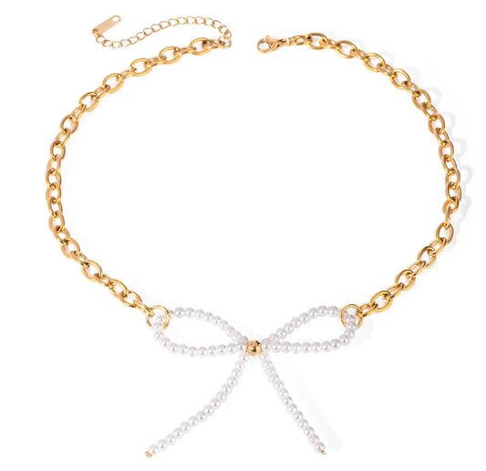 Lazo coquette choker necklace