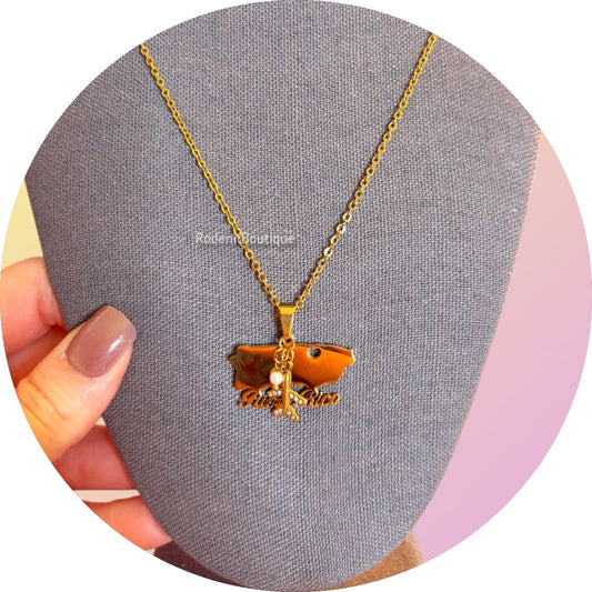 Extraño a Mi isla necklace